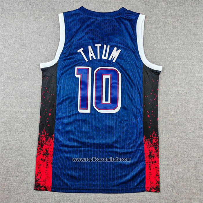 Camiseta USA 2024 Jayson Tatum #10 Azul1